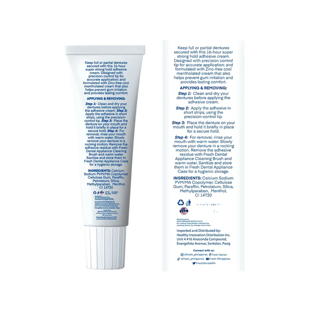 Fresh Oralab Dental Adhesive Cream 20g - Image 3