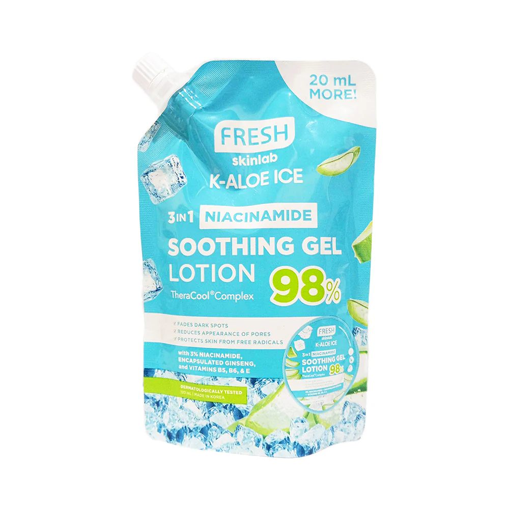Fresh Skinlab Jeju Aloe Ice 3 in 1 Niacinamide Soothing Gel Lotion 120ml - Image 2