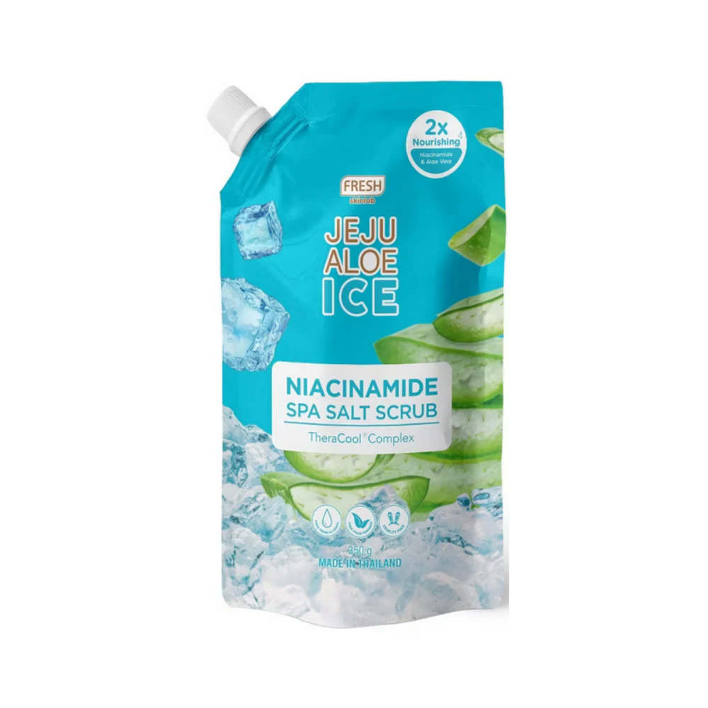 Fresh Skinlab Jeju Aloe Ice Niacinamide Spa Salt Scrub 350g - Image 2