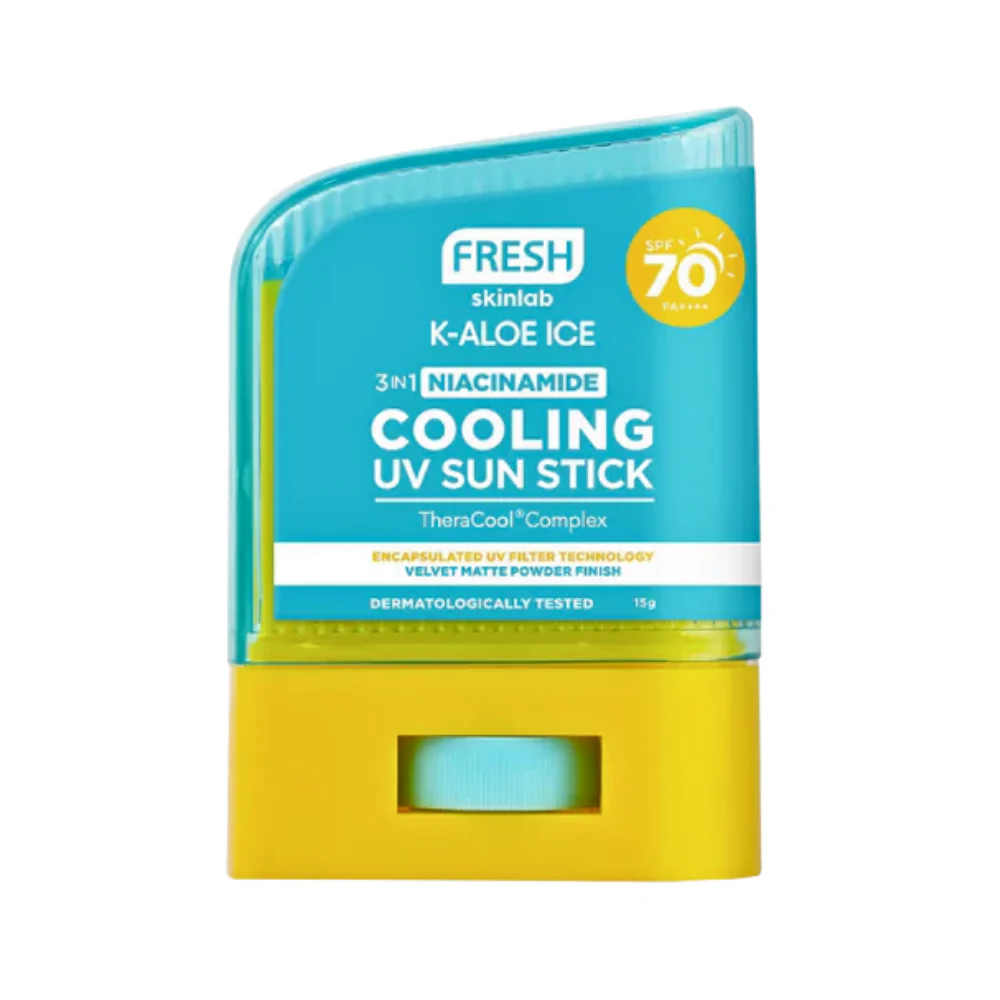 Fresh Skinlab K-Aloe Ice 3 In 1 Niacinamide Cooling UV Sun Stick SPF 70 PA++++ 15g - Image 2