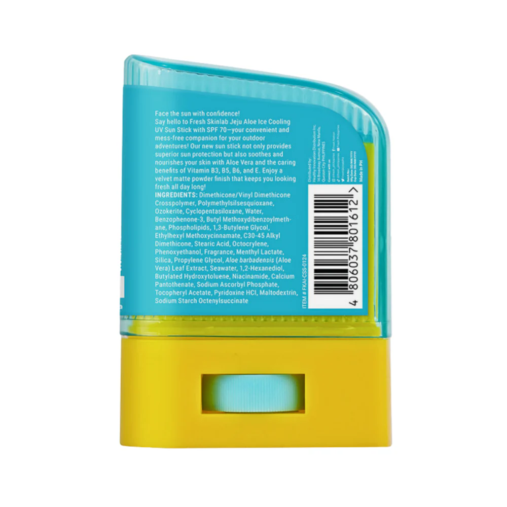 Fresh Skinlab K-Aloe Ice 3 In 1 Niacinamide Cooling UV Sun Stick SPF 70 PA++++ 15g - Image 3