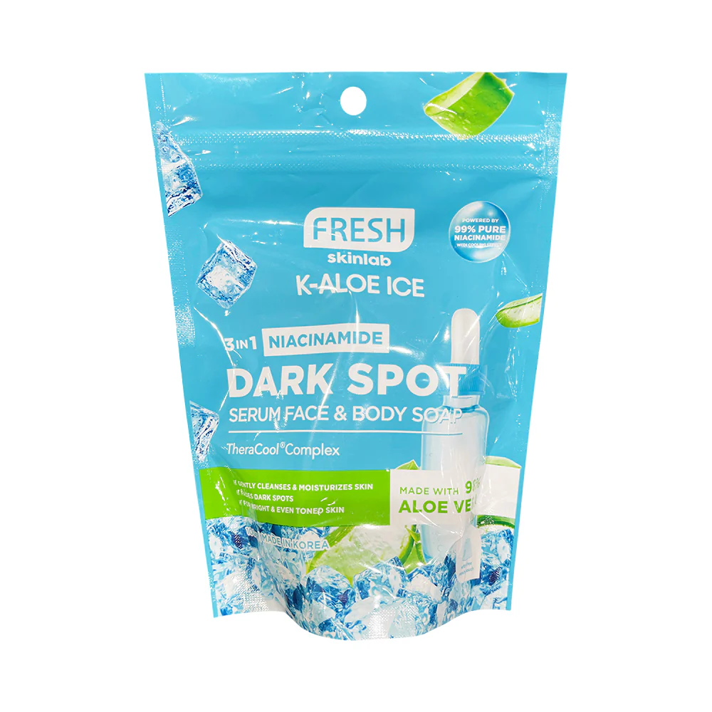 Fresh Skinlab K-Aloe Ice Dark Spot Serum Face And Body Soap 100g - Image 2