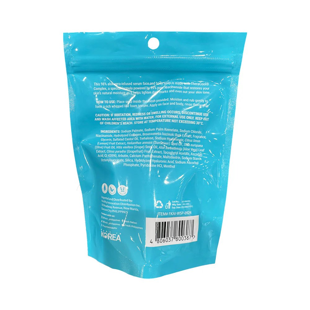 Fresh Skinlab K-Aloe Ice Dark Spot Serum Face And Body Soap 100g - Image 3