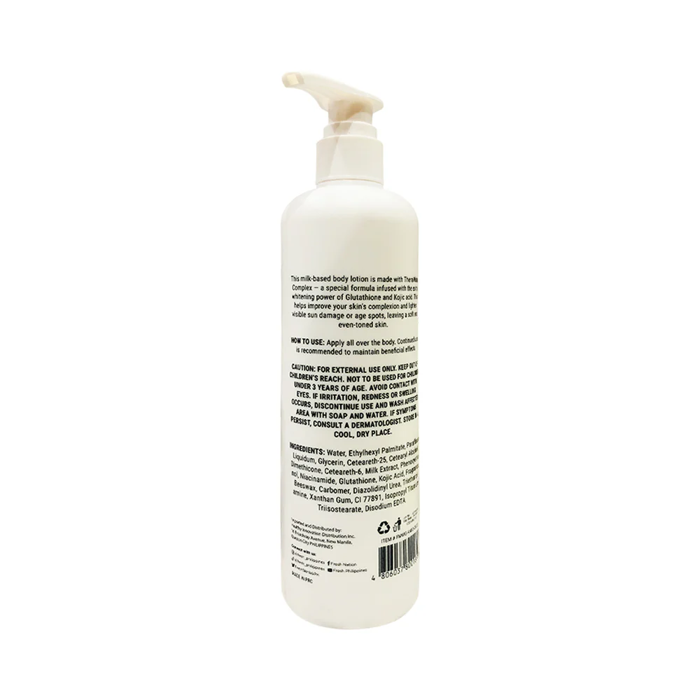 Fresh Skinlab Milk White Glutathione + Kojic Acid Whitening Body Lotion 480ml - Image 3