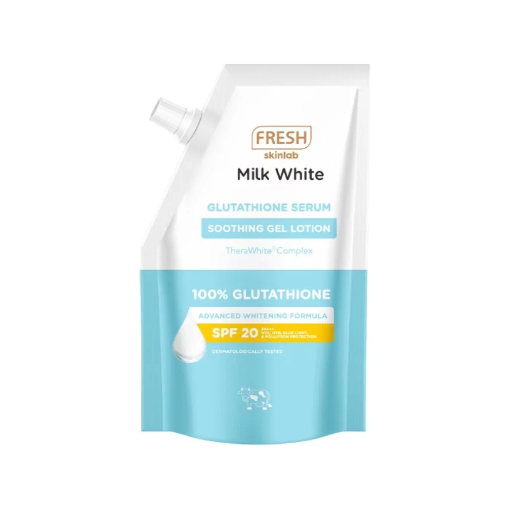 Fresh Skinlab Milk White Glutathione Serum Soothing Gel Lotion SPF 20 200ml - Image 2
