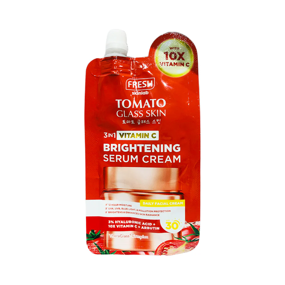 Fresh Skinlab Tomato Glass Skin Brightening Serum Cream SPF 30 10ml - Image 2