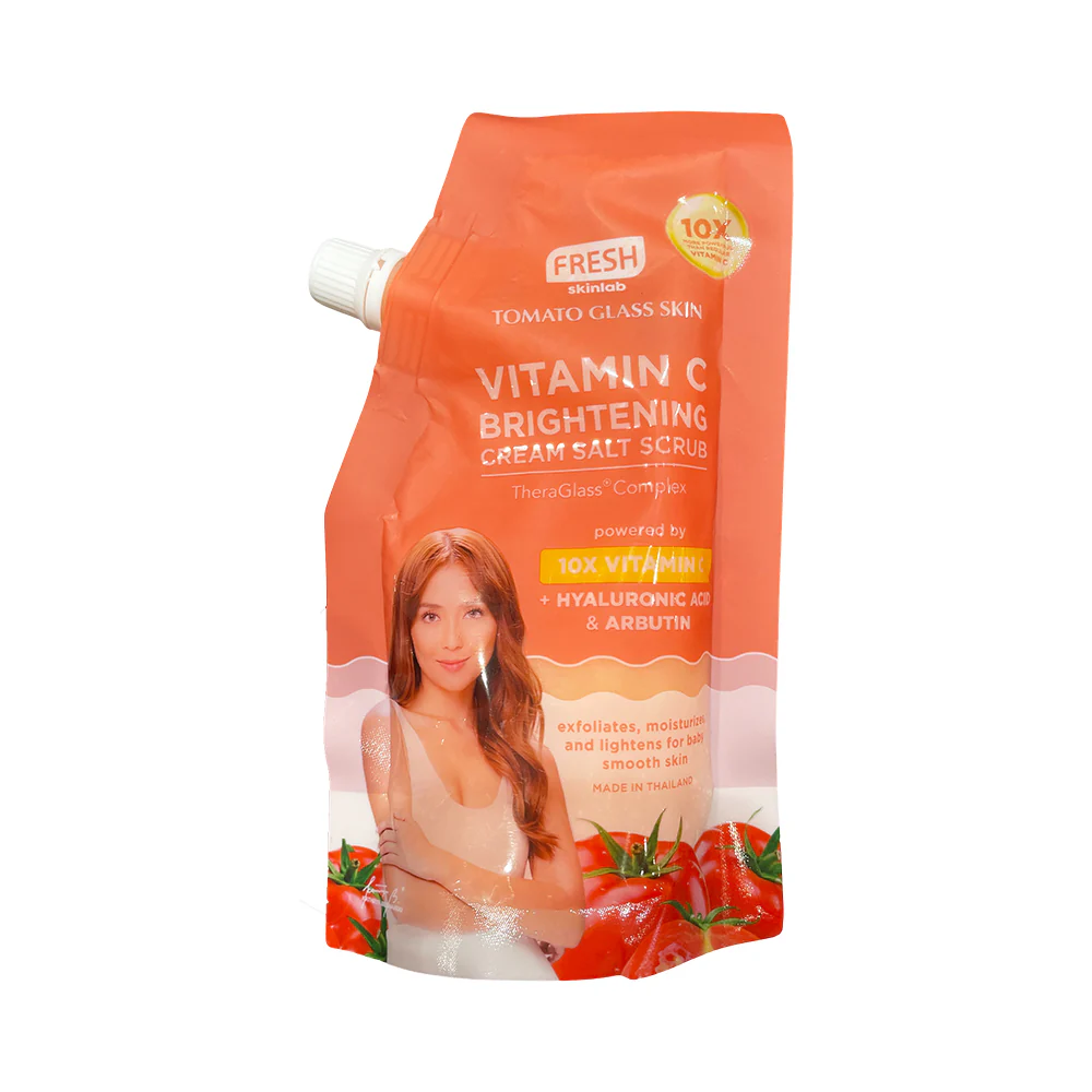 Fresh Skinlab Tomato Glass Skin Vitamin C Brightening Cream Salt Scrub 350g - Image 2
