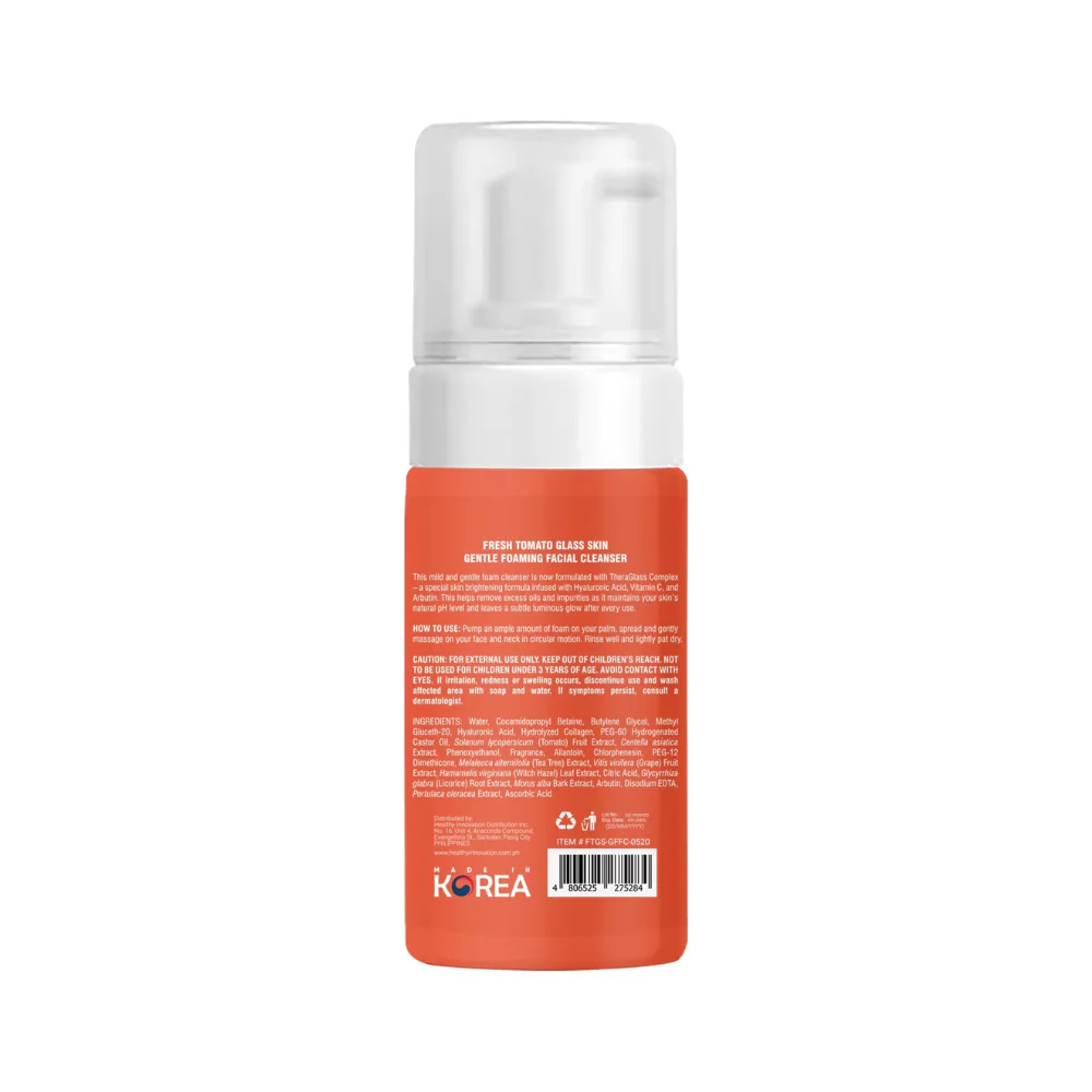 Fresh Skinlab Tomato Glass Skin Gentle Foaming Facial Cleanser 100ml - Image 3