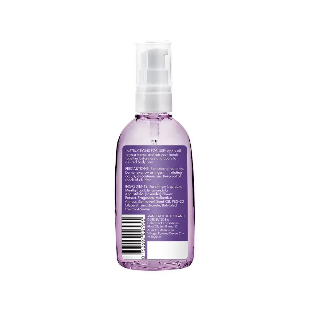 Freshko AromaFresh Massage Body Oil Lavender Lily & Mint 100ml - Image 3
