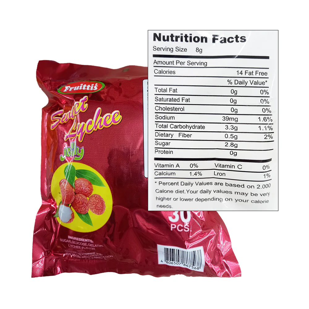 Fruittis Sweet Lychee Jelly 30's - Image 2