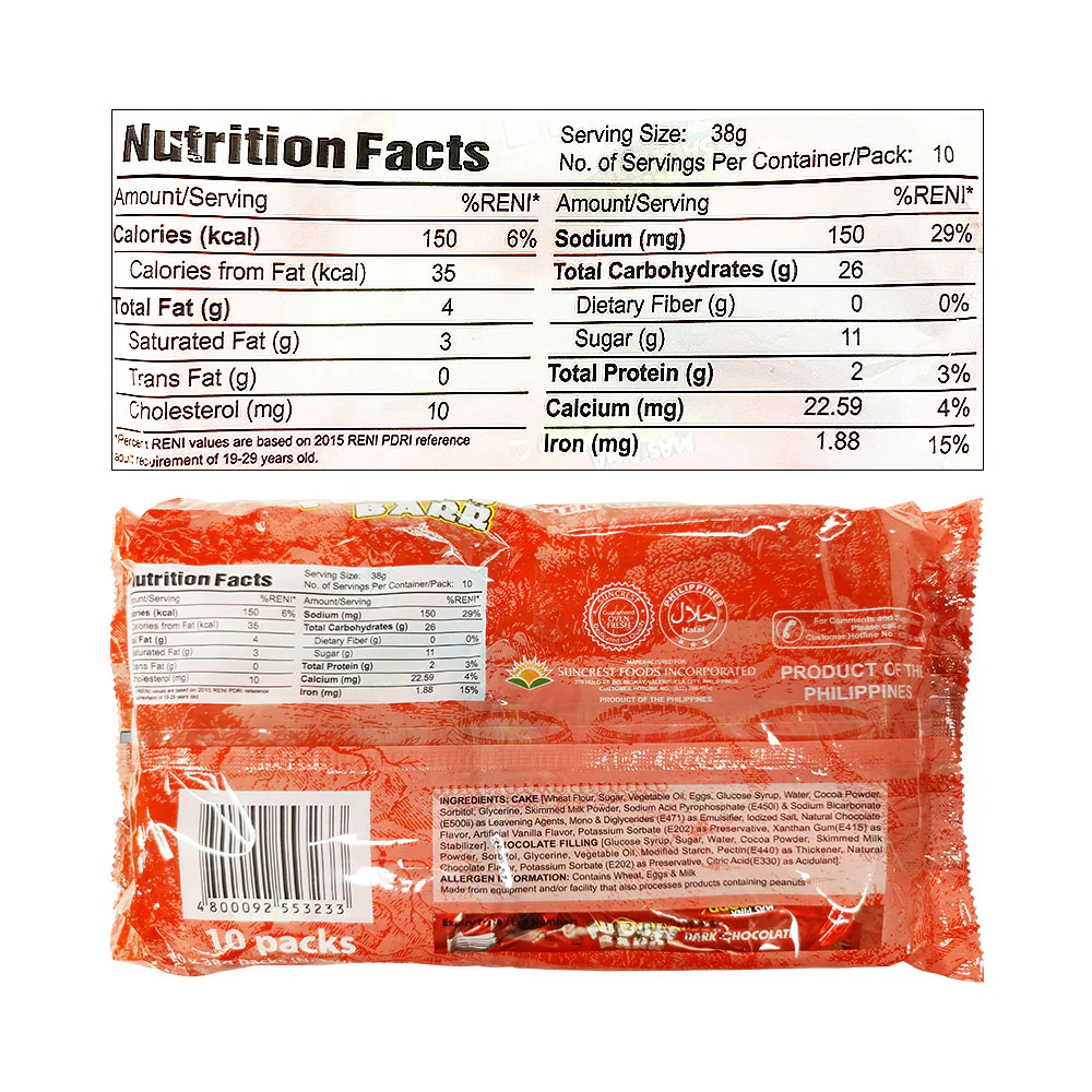 Fudgee Barr Dark Chocolate 38g x 10's - Image 2
