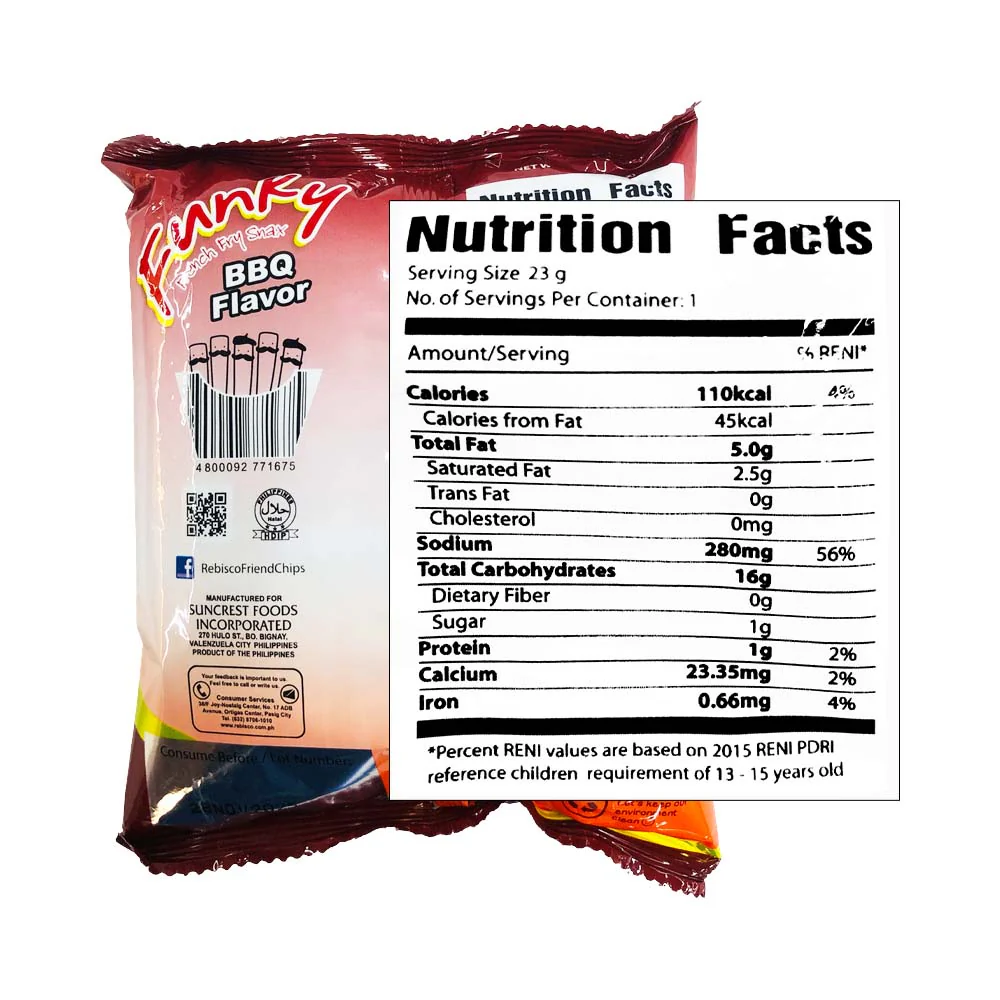 Funky French Fry Snax BBQ 23g - Image 2