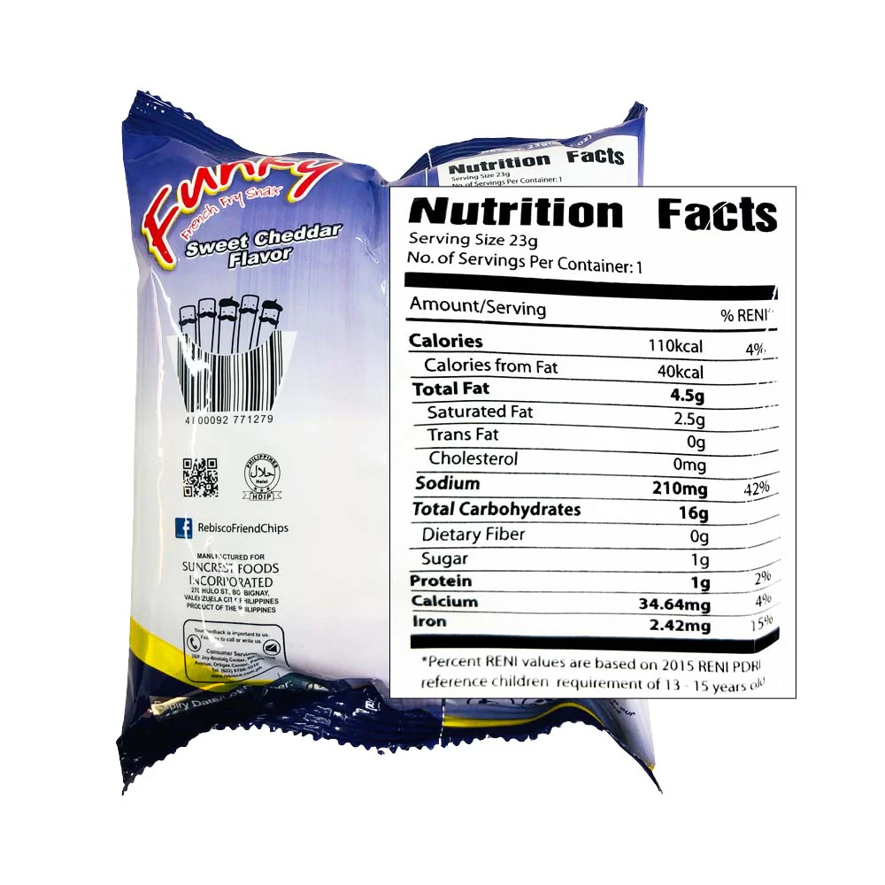 Funky French Fry Snax Sweet Cheddar 23g - Image 2