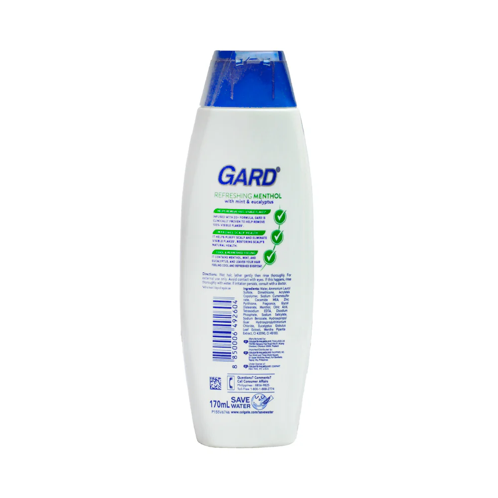 Gard Anti-Dandruff Shampoo Refreshing Menthol 170ml - Image 2