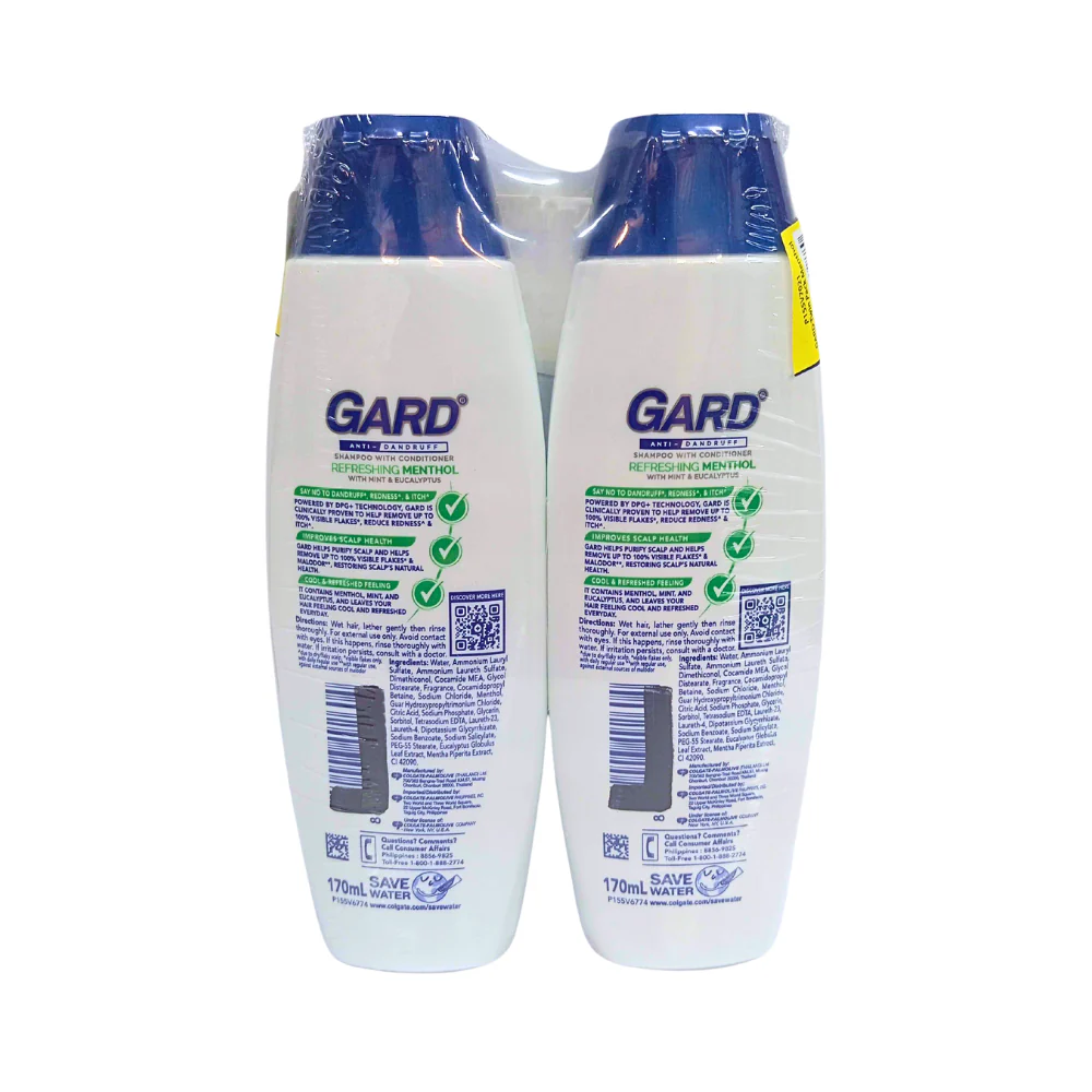 Gard Shampoo Refreshing Menthol 170ml x 2's - Image 2