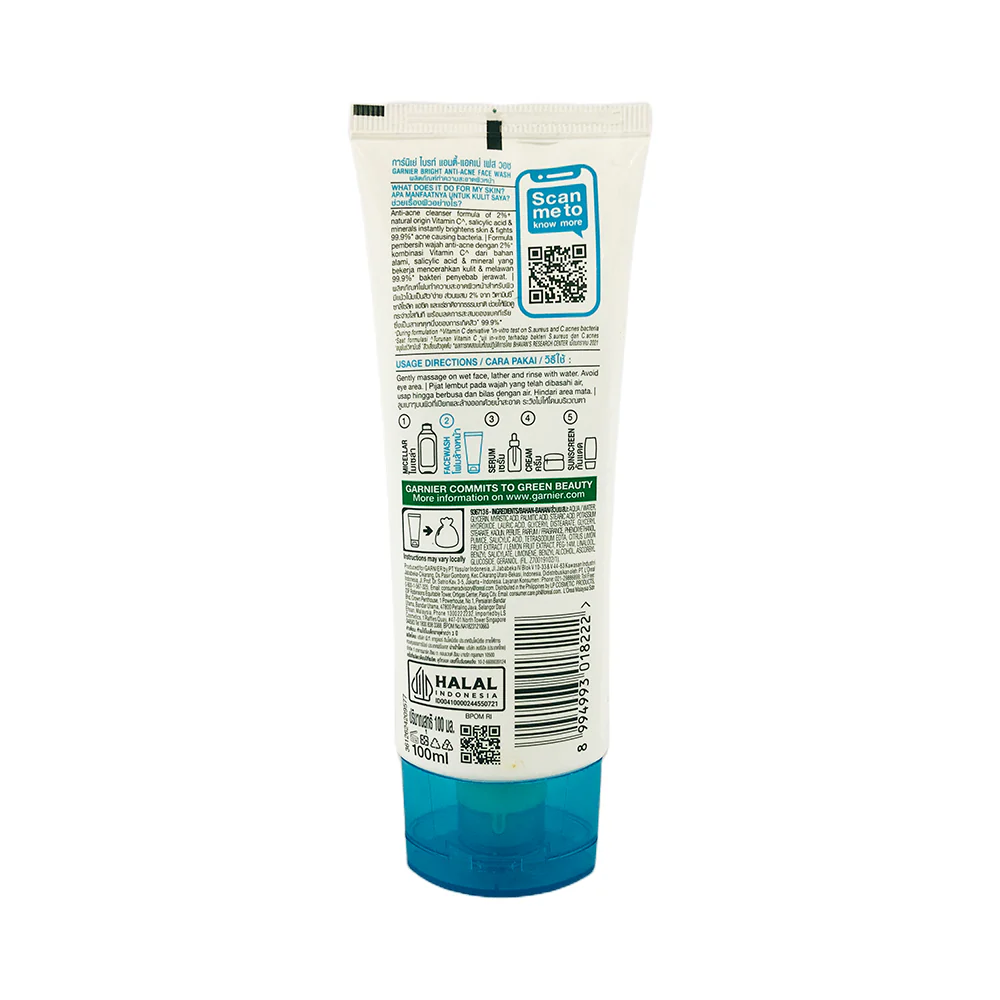 Garnier Bright Anti Acne Facial Wash - Image 4