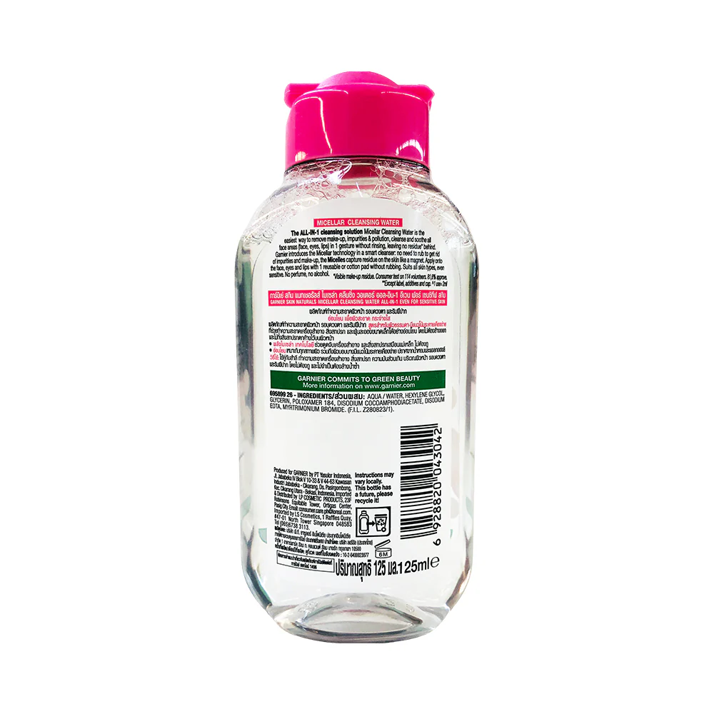 Garnier Micellar Cleansing Water Pink 125ml - Image 2