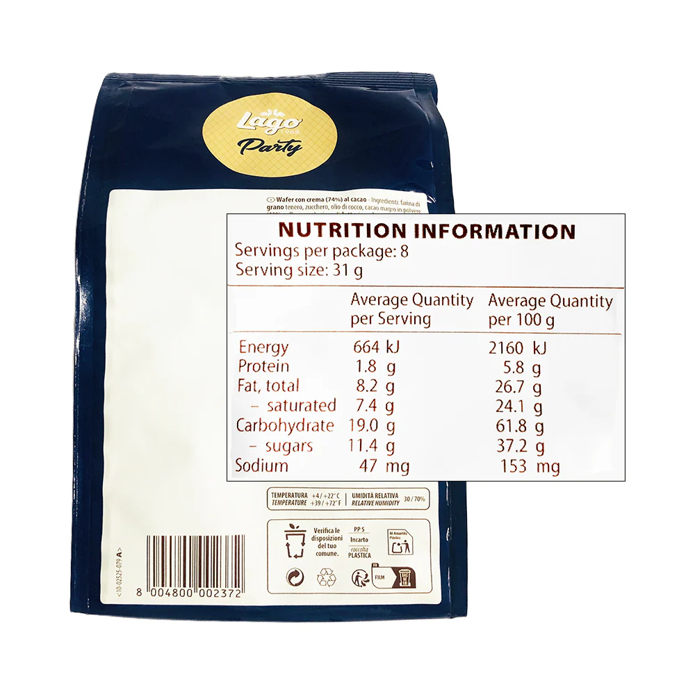Gastone Lago Party Wafers Cacao 250g - Image 2