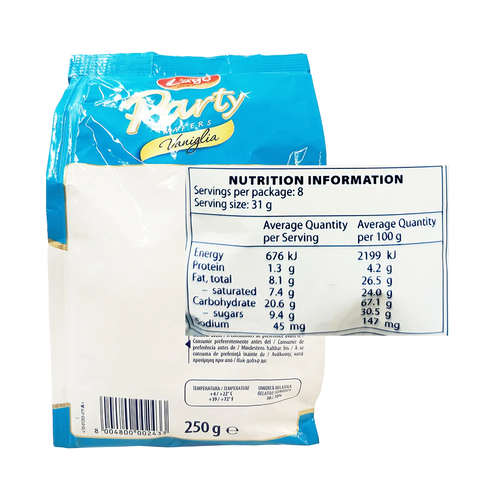 Gastone Lago Party Wafers Vaniglia 250g - Image 2