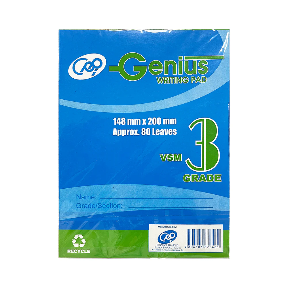 Genius Writing Pad Grade 3 80 Leaves - Image 2