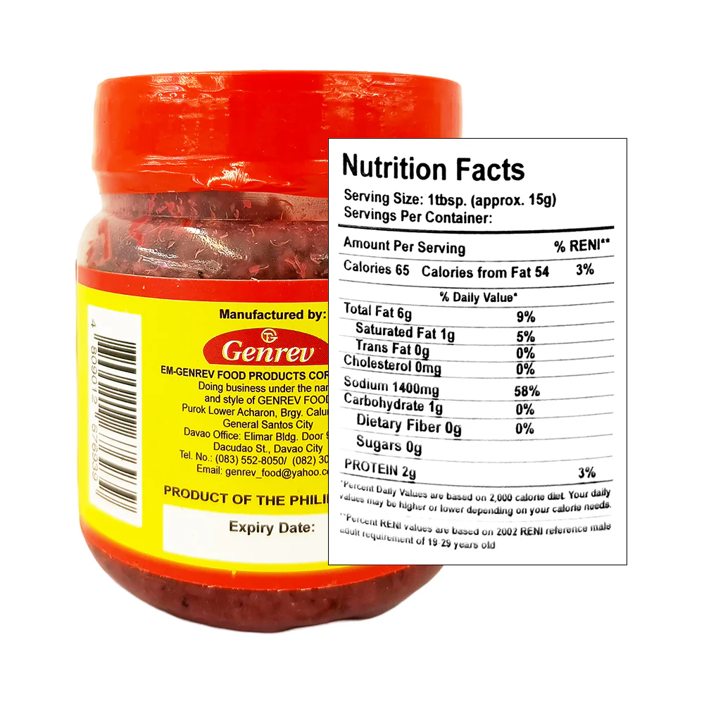 Genrev Ginisang Alamang Bagoong Hot 200g - Image 2