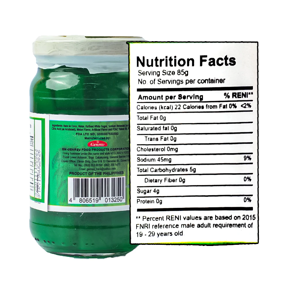Genrev Special Nata De Coco Green 227g (8oz) - Image 3