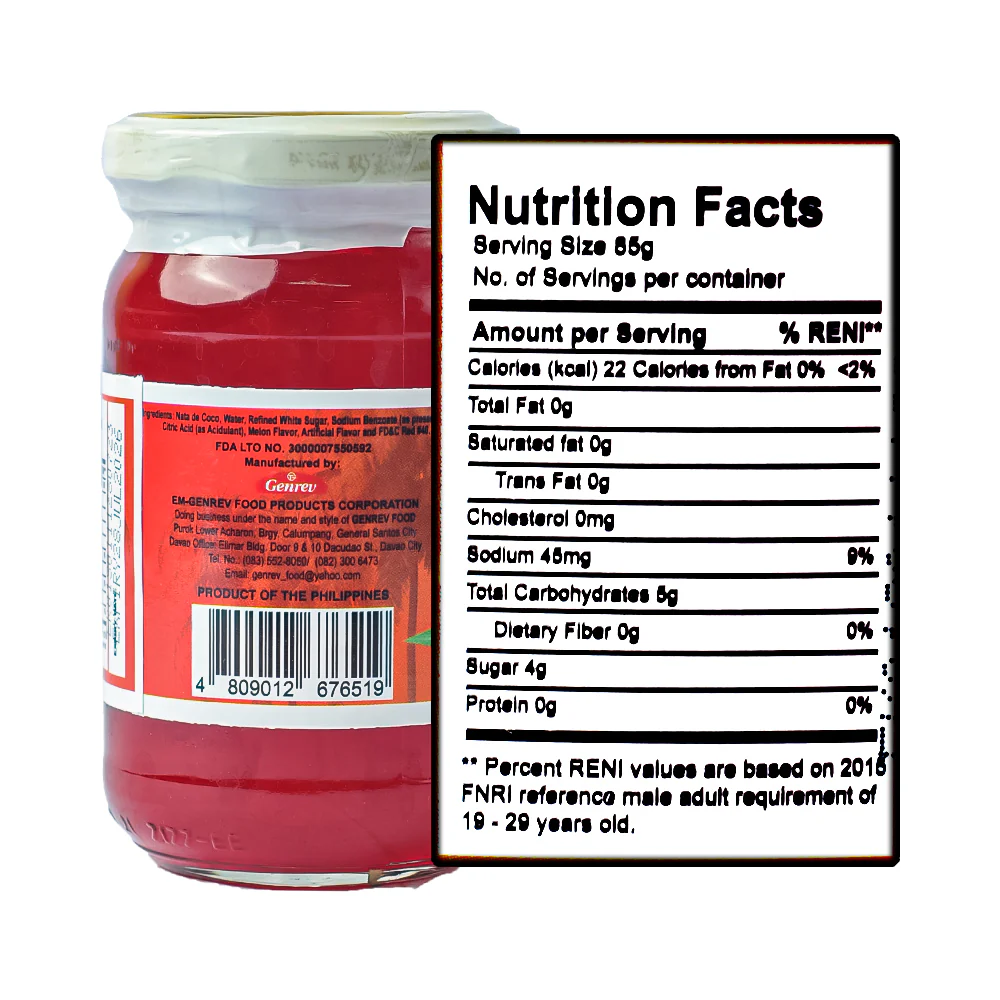 Genrev Special Nata De Coco Red 227g (8oz) - Image 3