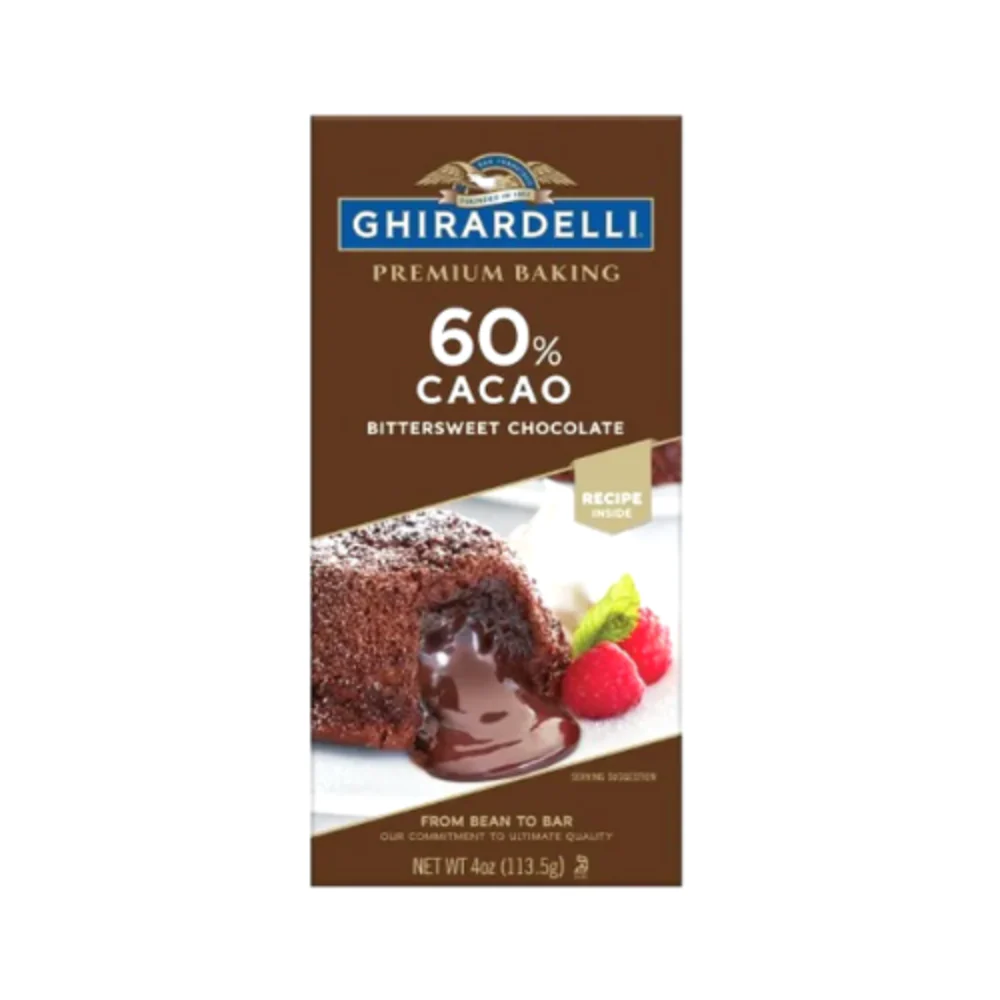 Ghirardelli Baking Bar 60% Cacao Bittersweet Chocolate 113.5g (4oz) - Image 2