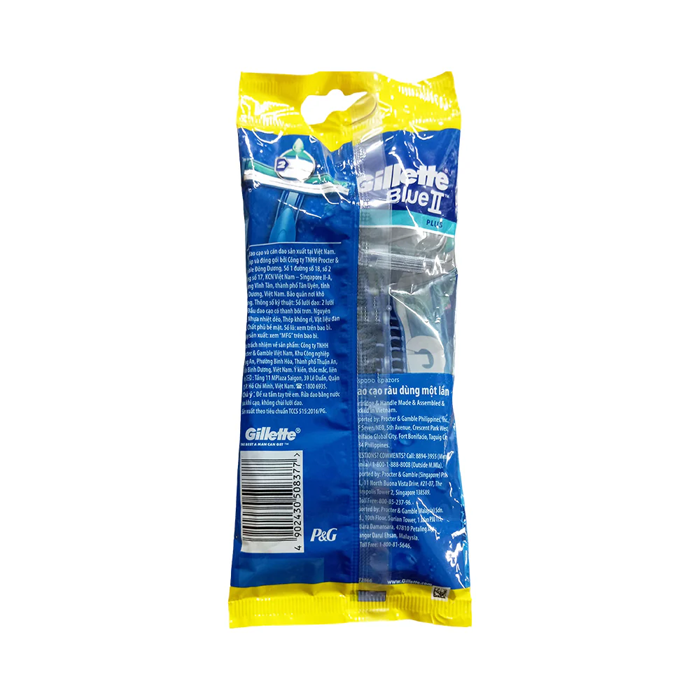 Gillette Blue ll Plus Razor 5's + 1 - Image 2
