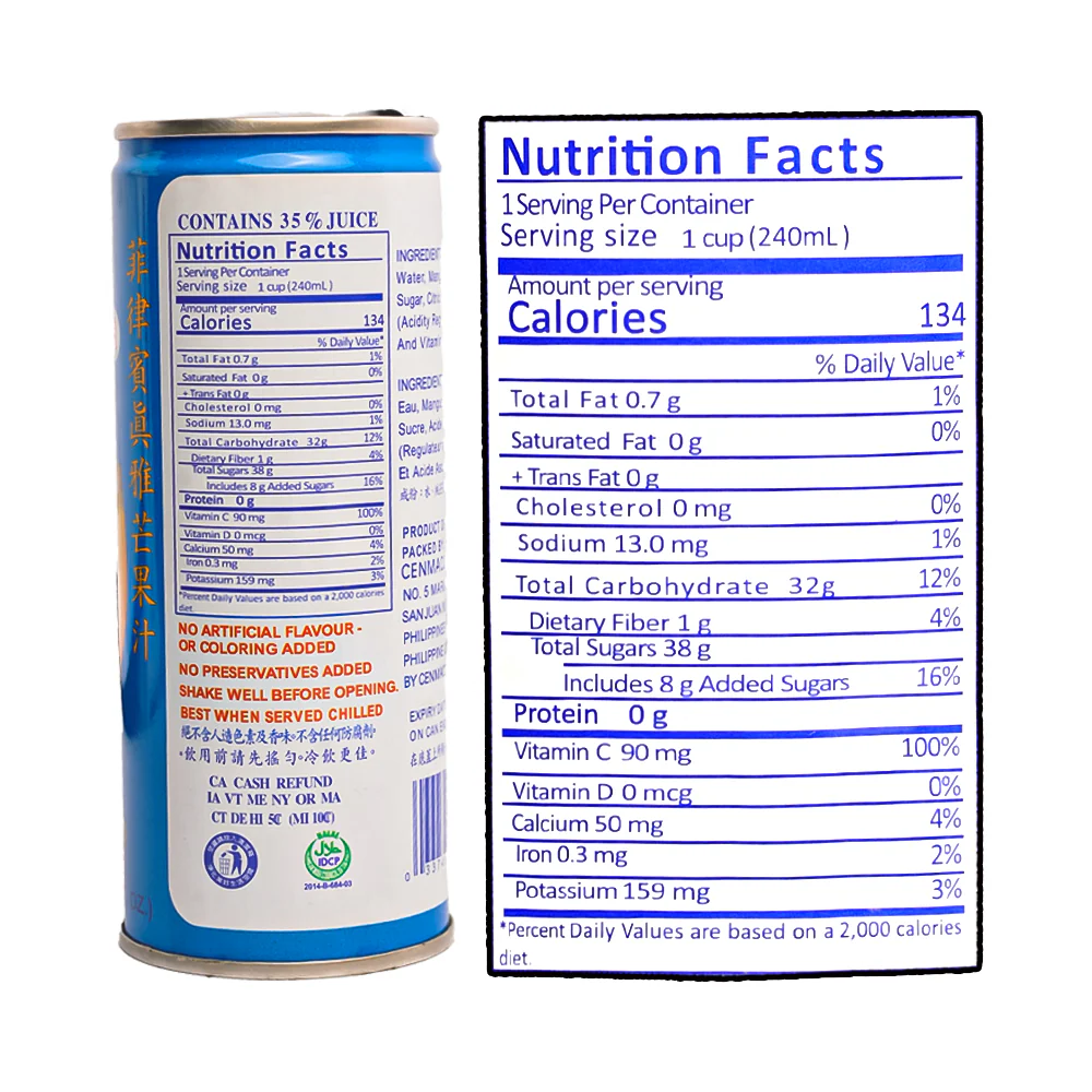 Gina Mango Nectar 240ml - Image 3