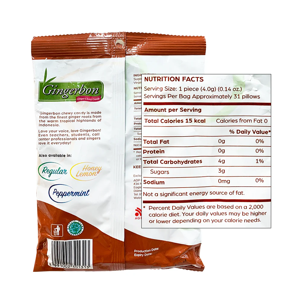 Gingerbon Ginger Sweets Bag Extra Strong 125g - Image 2