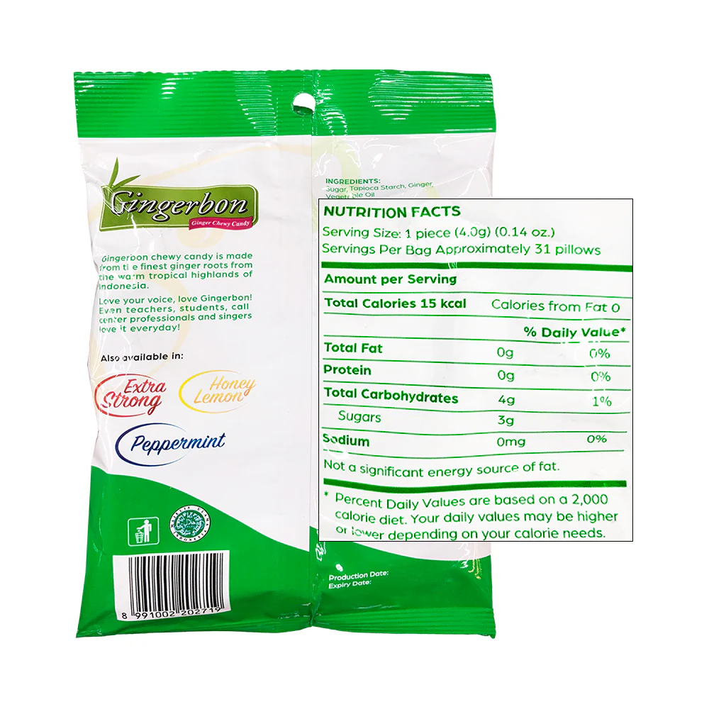 Gingerbon Ginger Sweets Bag Regular 125g - Image 2
