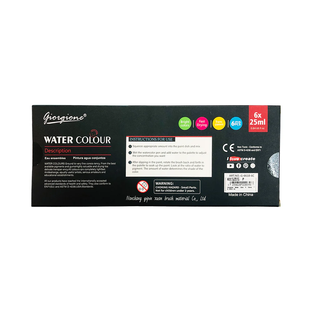 Giorgione Water Color 25ml 6 Colors - Image 2