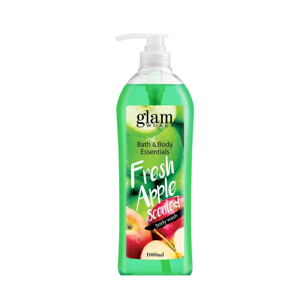 Glamworks Bath And Body Essentials Fresh Apple Scented Body Wash 1L - Image 2