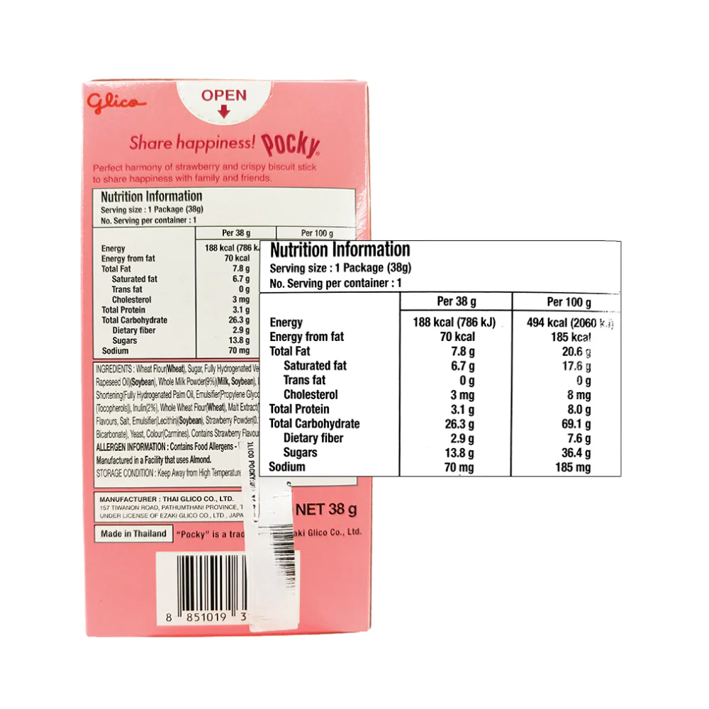 Glico Pocky Biscuit Stick Strawberry 38g - Image 2
