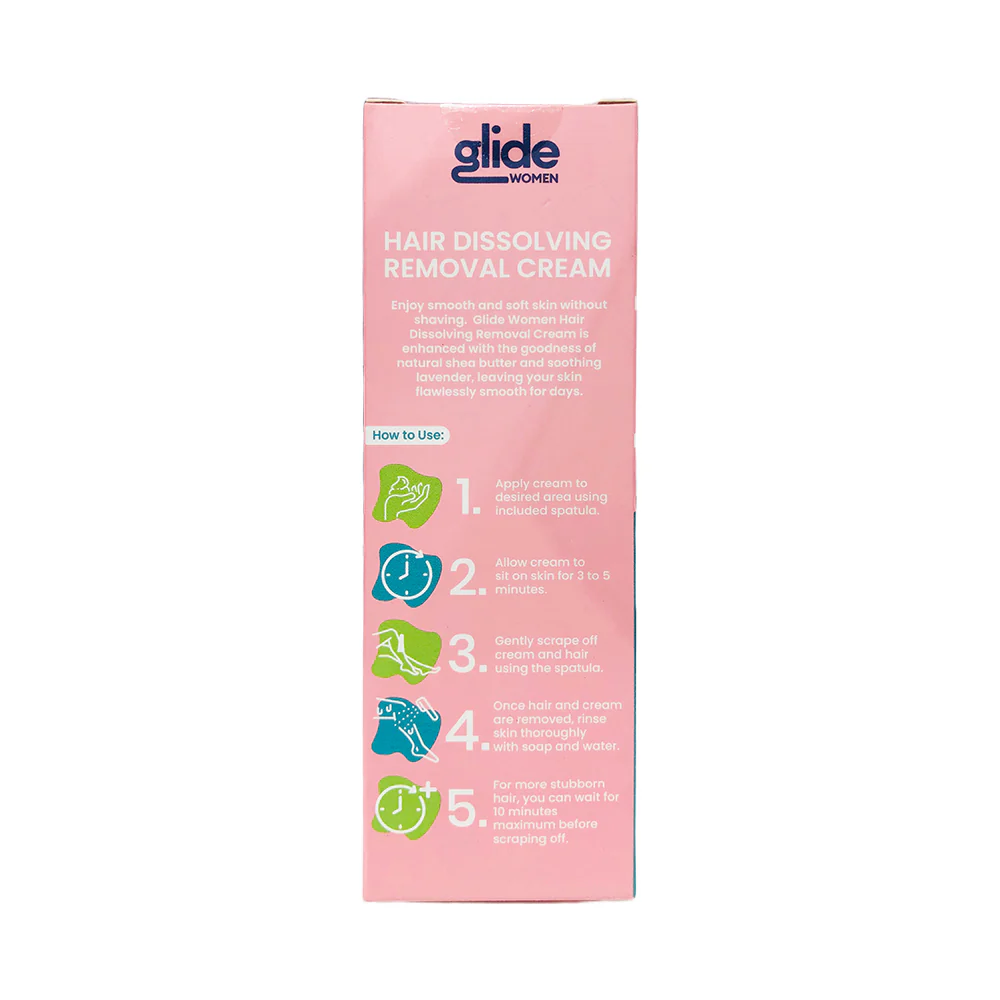 Glide Women Hair Dissolving Removal Cream Shea Butter - Image 3
