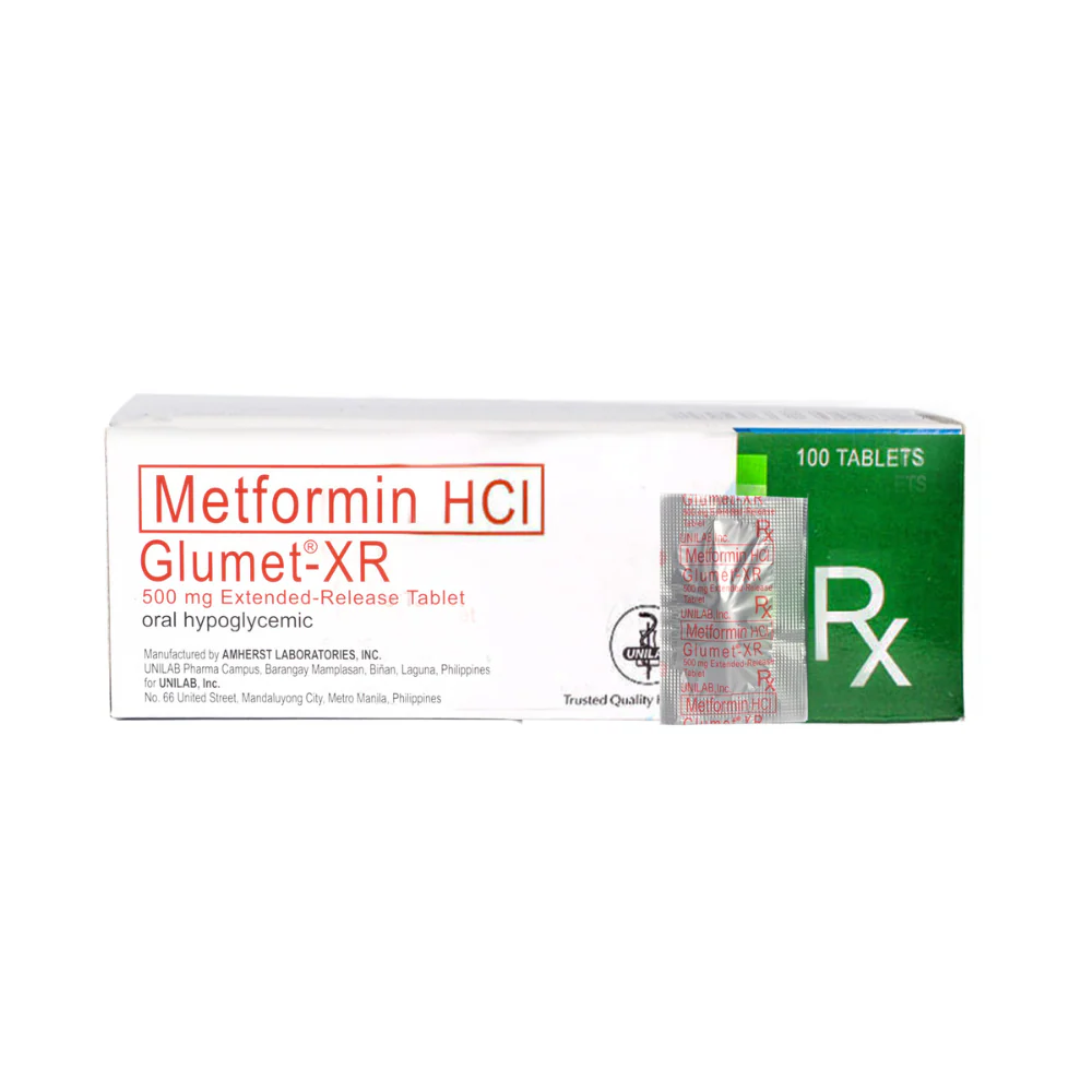 Glumet XR Metformin Hydrochloride 500mg Tablet By 1's - Image 2
