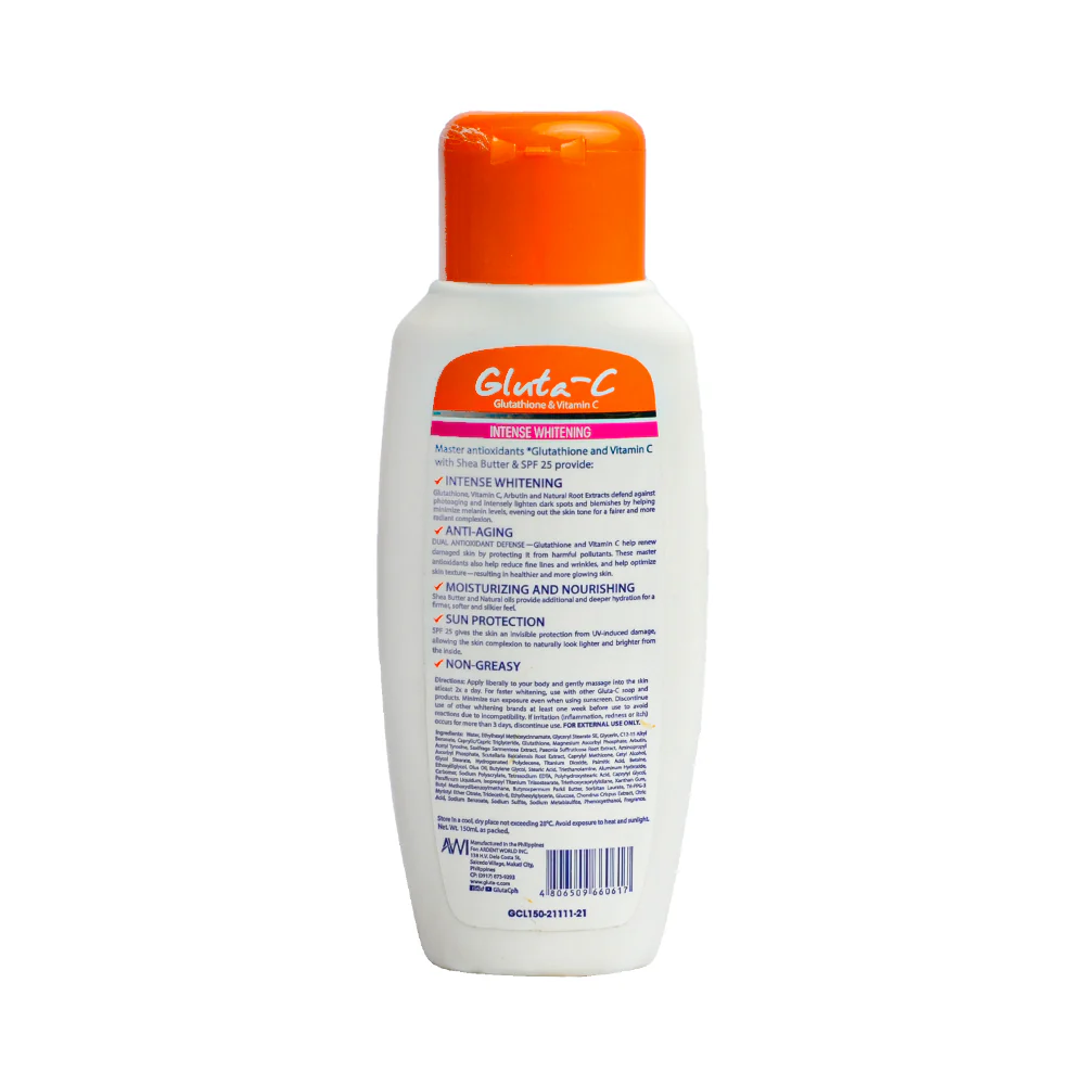 Gluta-C Intense Whitening Body Lotion SPF 25 150ml - Image 2