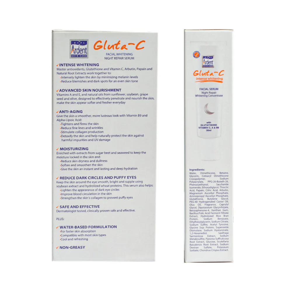Gluta-C Intense Whitening Facial Serum Night Repair 30ml - Image 2