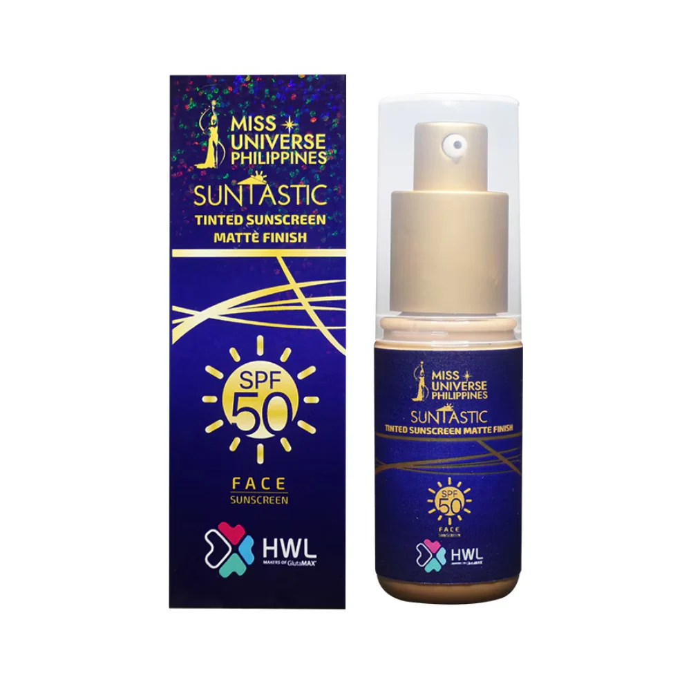 Glutamax Miss Universe Suntastic Tinted Sunscreen Matte Finish SPF 50 30ml - Image 2