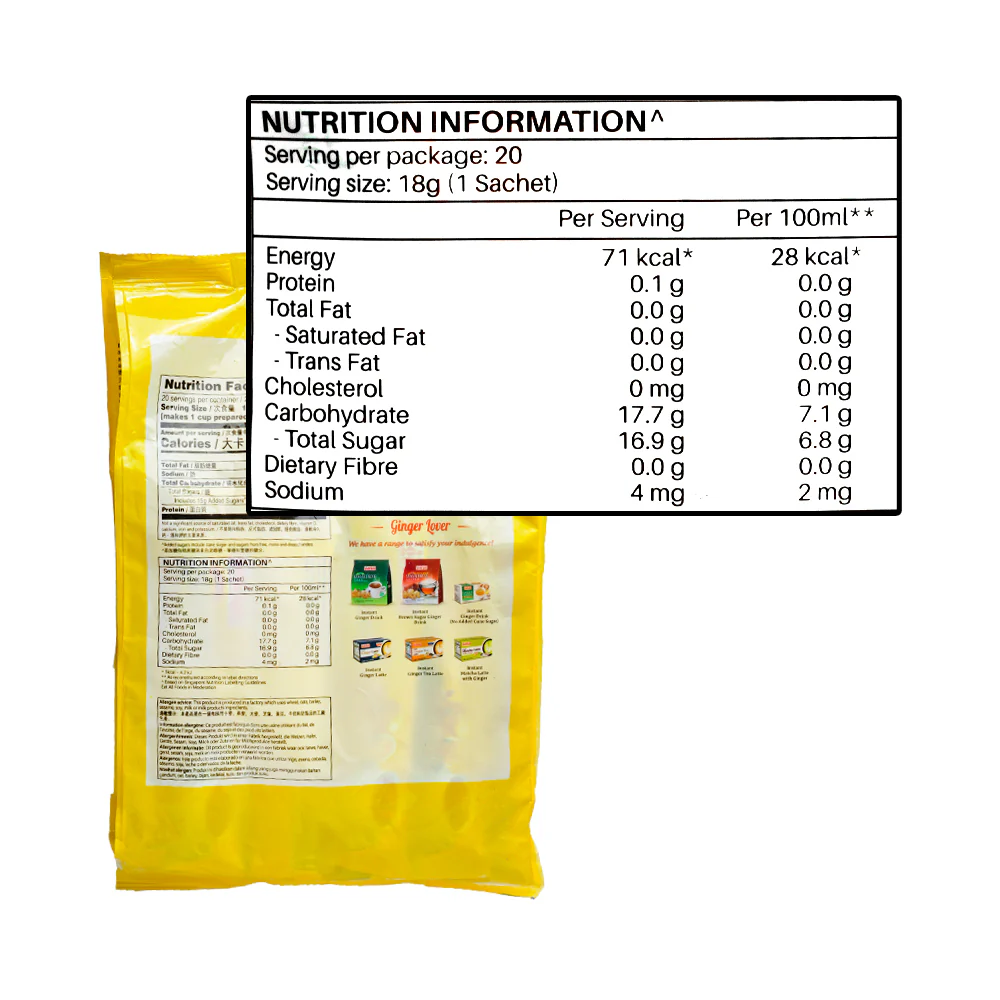 Gold Kili Instant Honey Ginger Lemon 18g x 20 Sachet Stick - Image 2