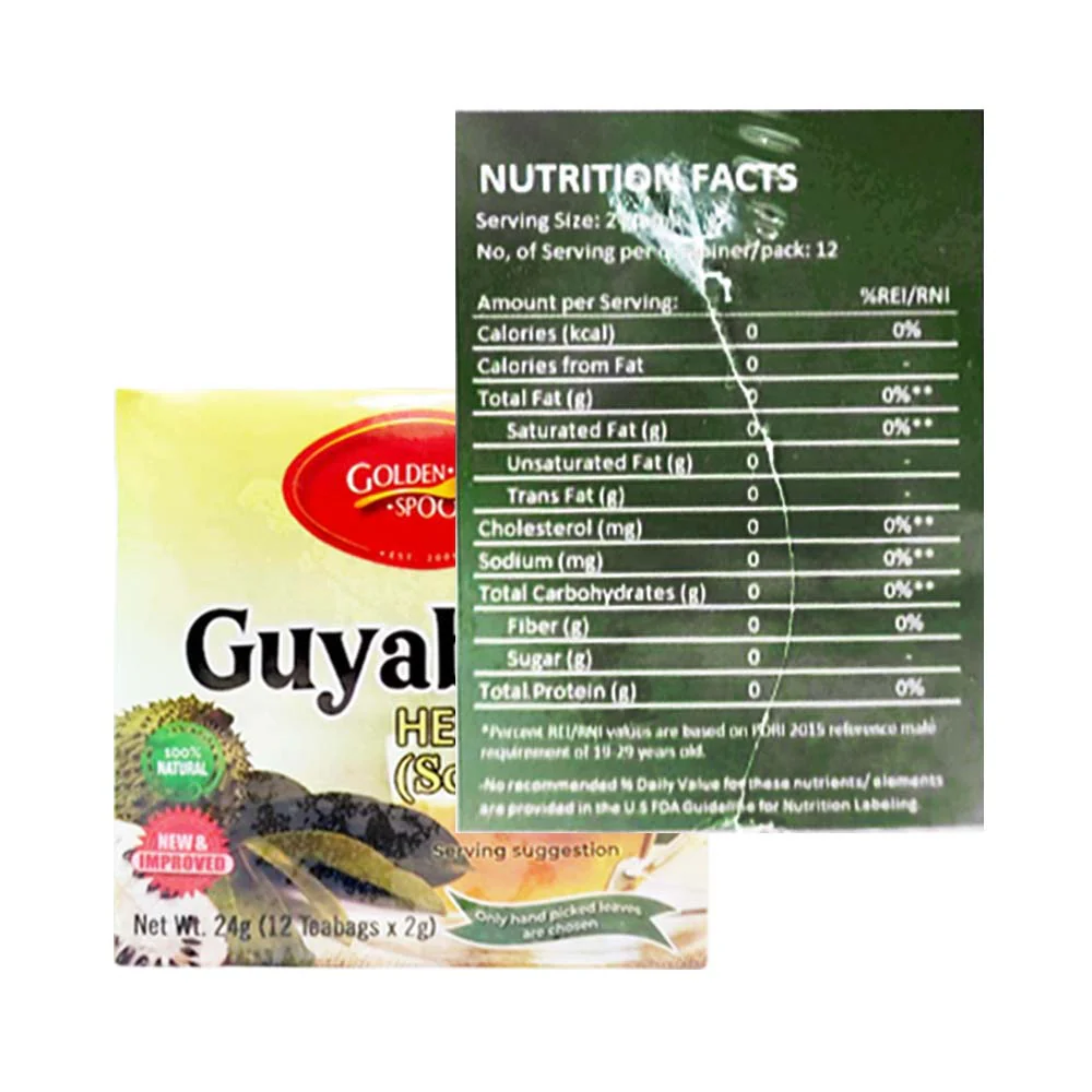 Golden Spoon Herbal Tea Drink Guyabano 2g x 12 Tea Bags - Image 2