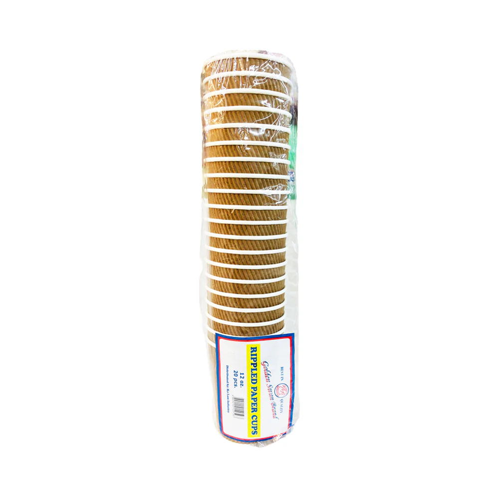 Golden Swan Paper Cups Rippled Kraft 20's - Image 2