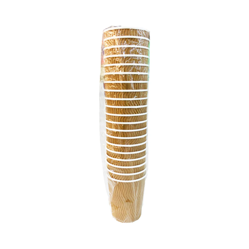 Golden Swan Paper Cups Rippled Kraft 20's - Image 3