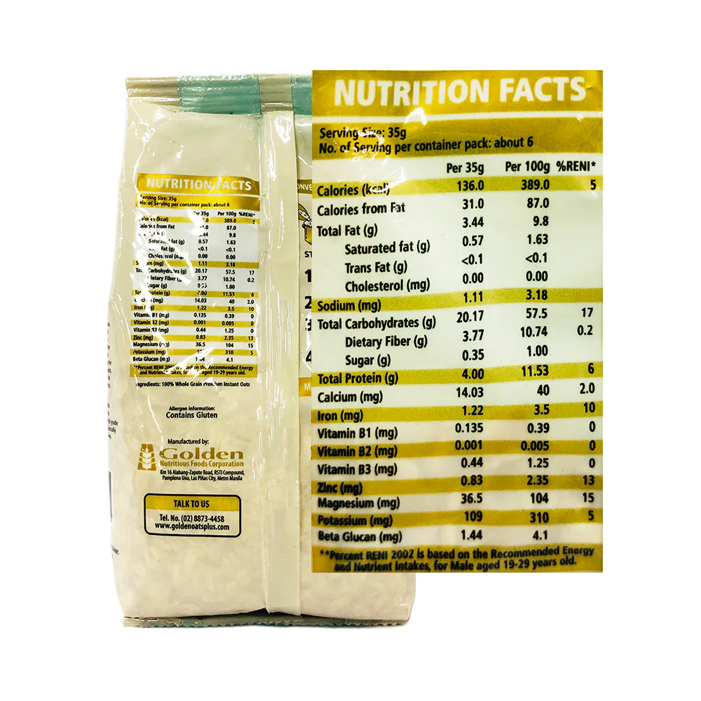 Golden Whole Grain Oats 200g - Image 2