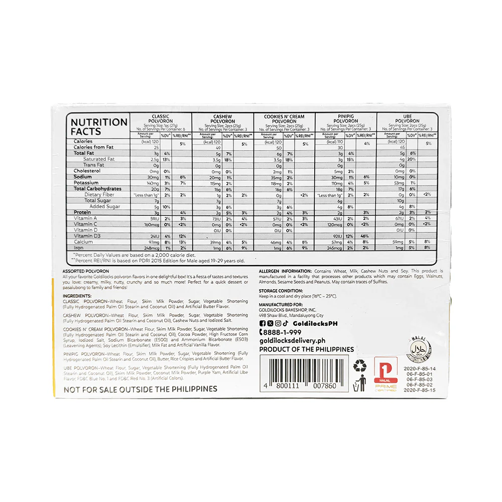 Goldilocks Assorted Polvoron Box 462g - Image 3