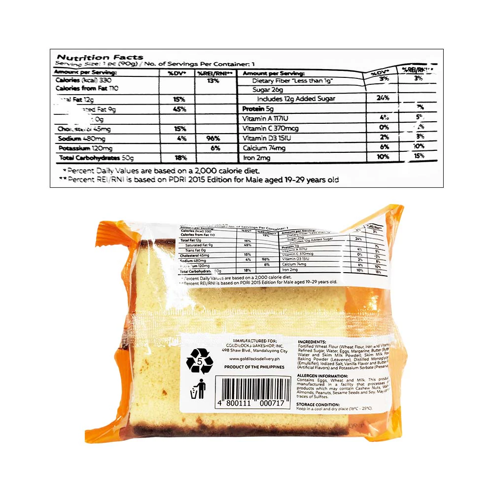 Goldilocks Butter Cake Slice 90g - Image 3
