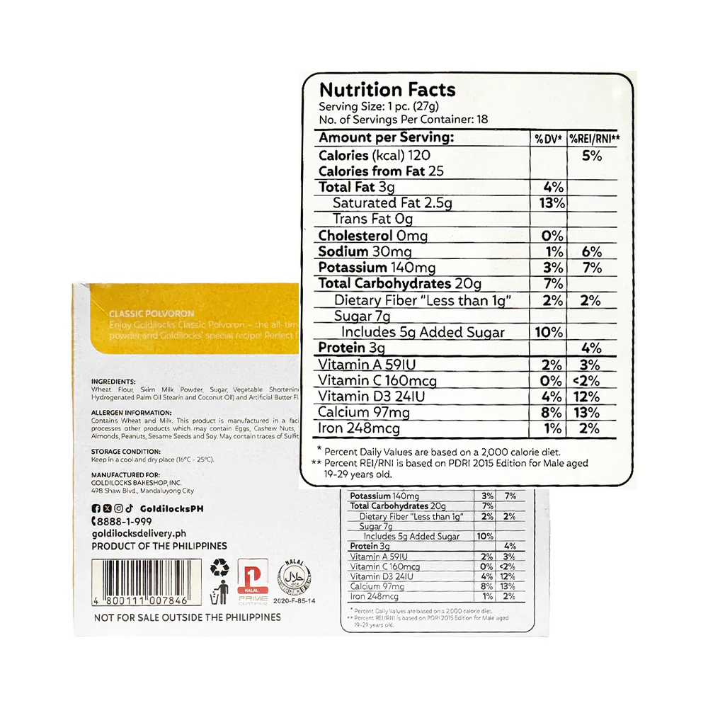 Goldilocks Classic Polvoron Box 486g - Image 3