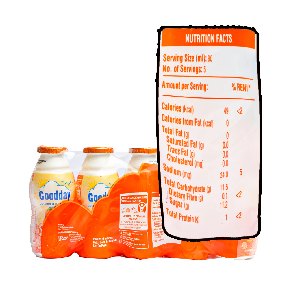 Goodday Cultured Milk Drink Mango 80ml x 5's - Image 2