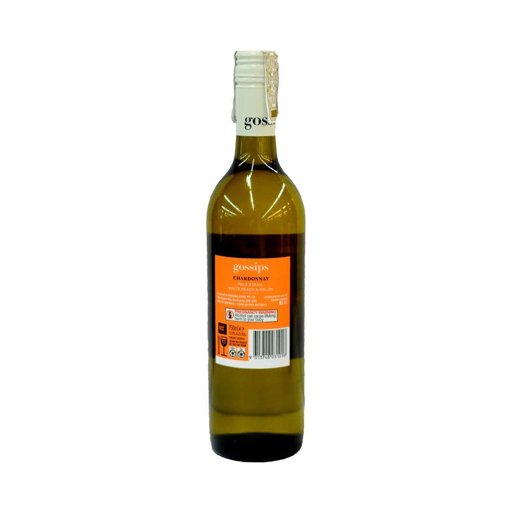 Gossips Chardonnay White Wine 750ml - Image 3